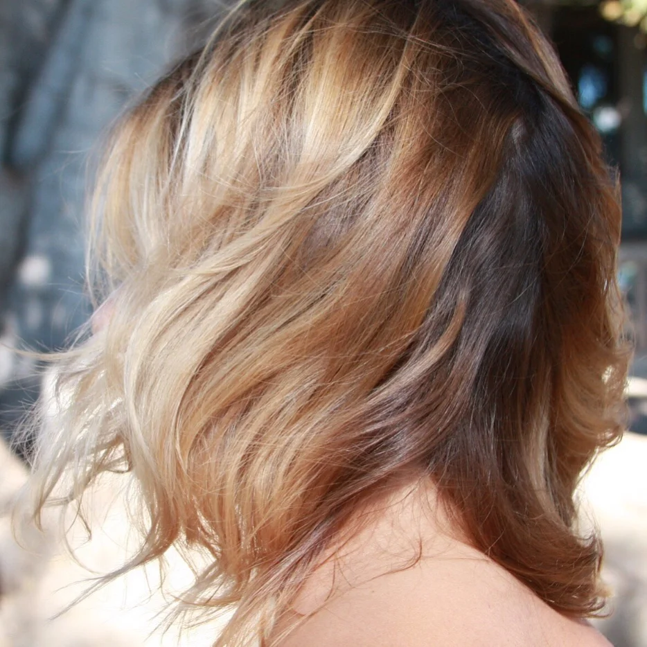 Sun-kissed blonde balayage color by Hair by Nikolai, South Pasadena